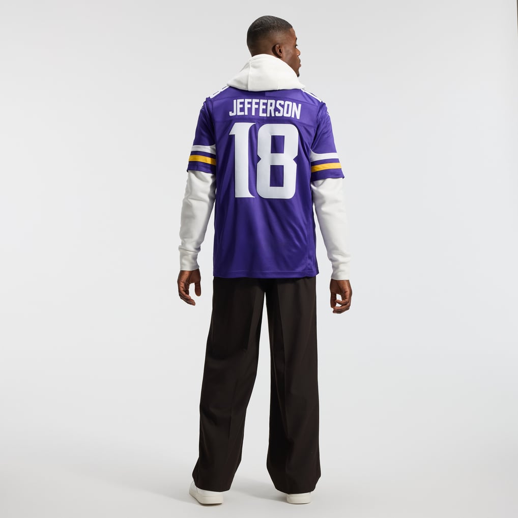 Men's Minnesota Vikings Justin Jefferson Purple Team Vapor F.U.S.E. Stitched Limited Jersey