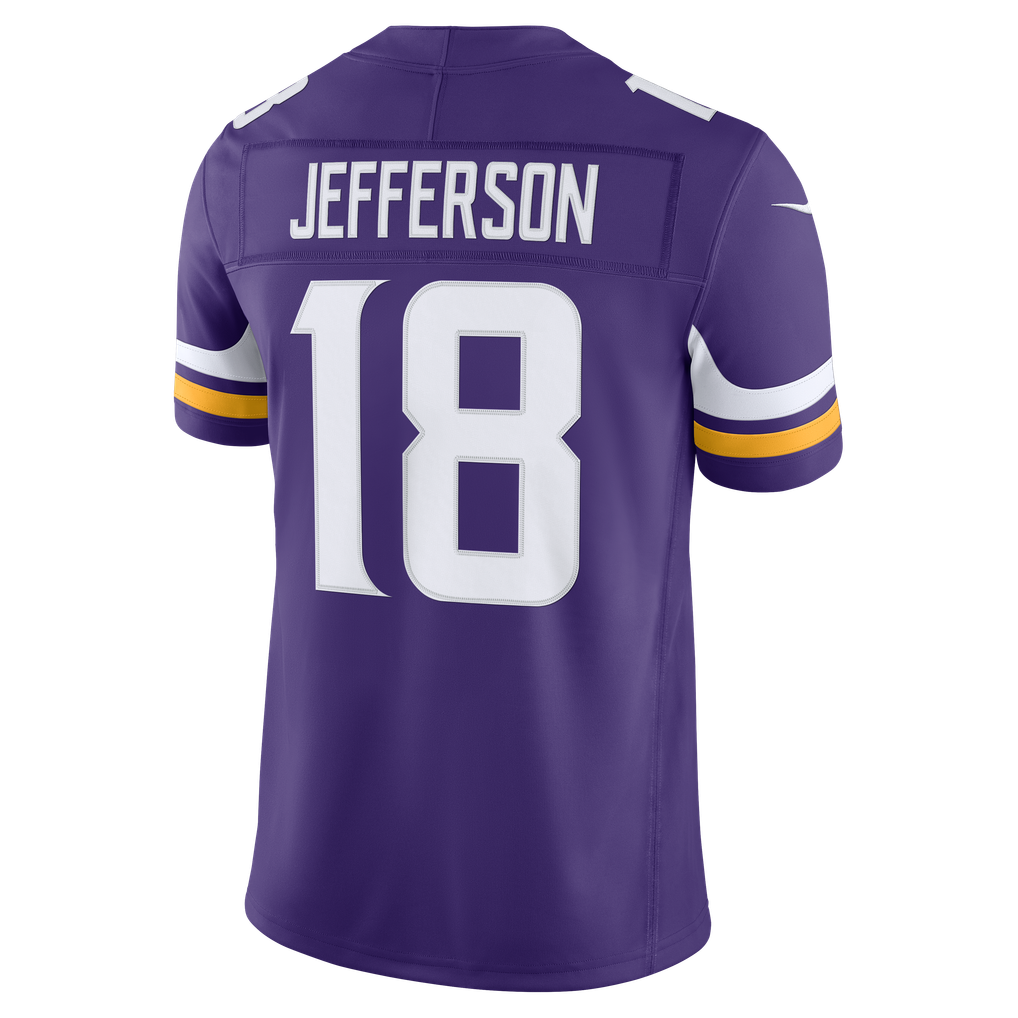 Men's Minnesota Vikings Justin Jefferson Purple Team Vapor F.U.S.E. Stitched Limited Jersey