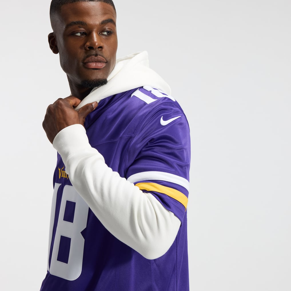 Men's Minnesota Vikings Justin Jefferson Purple Team Vapor F.U.S.E. Stitched Limited Jersey