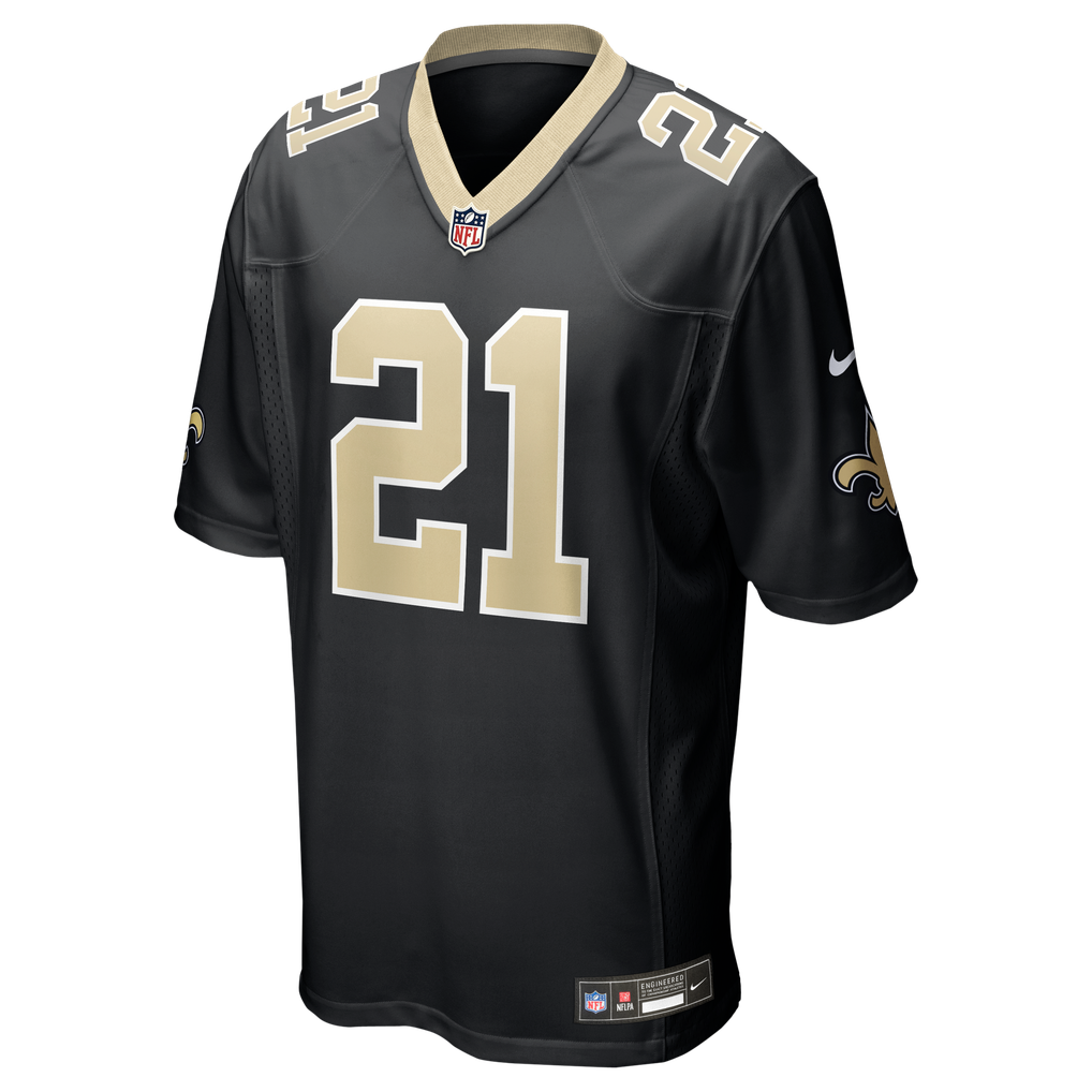 Men's New Orleans Saints Justin Reid Black Team Game Jersey