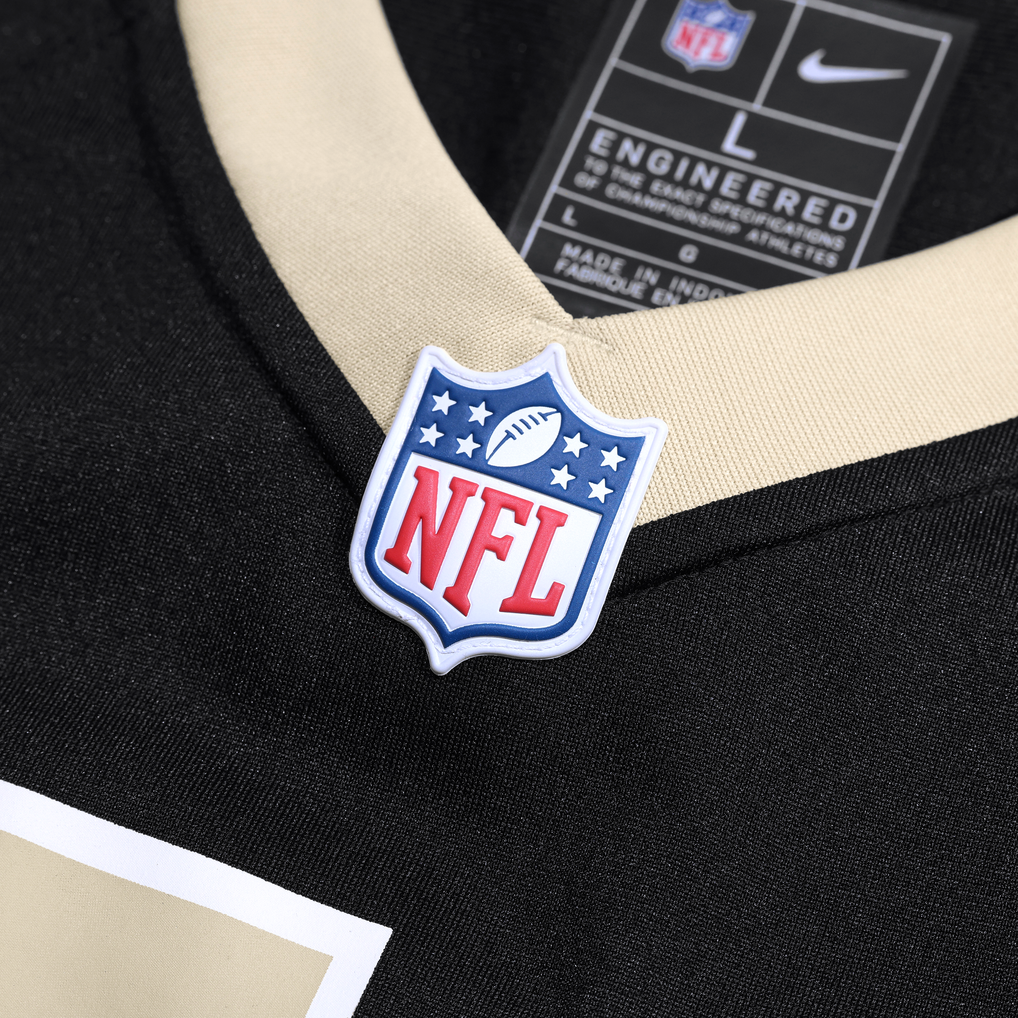 Men's New Orleans Saints Justin Reid Black Team Game Jersey