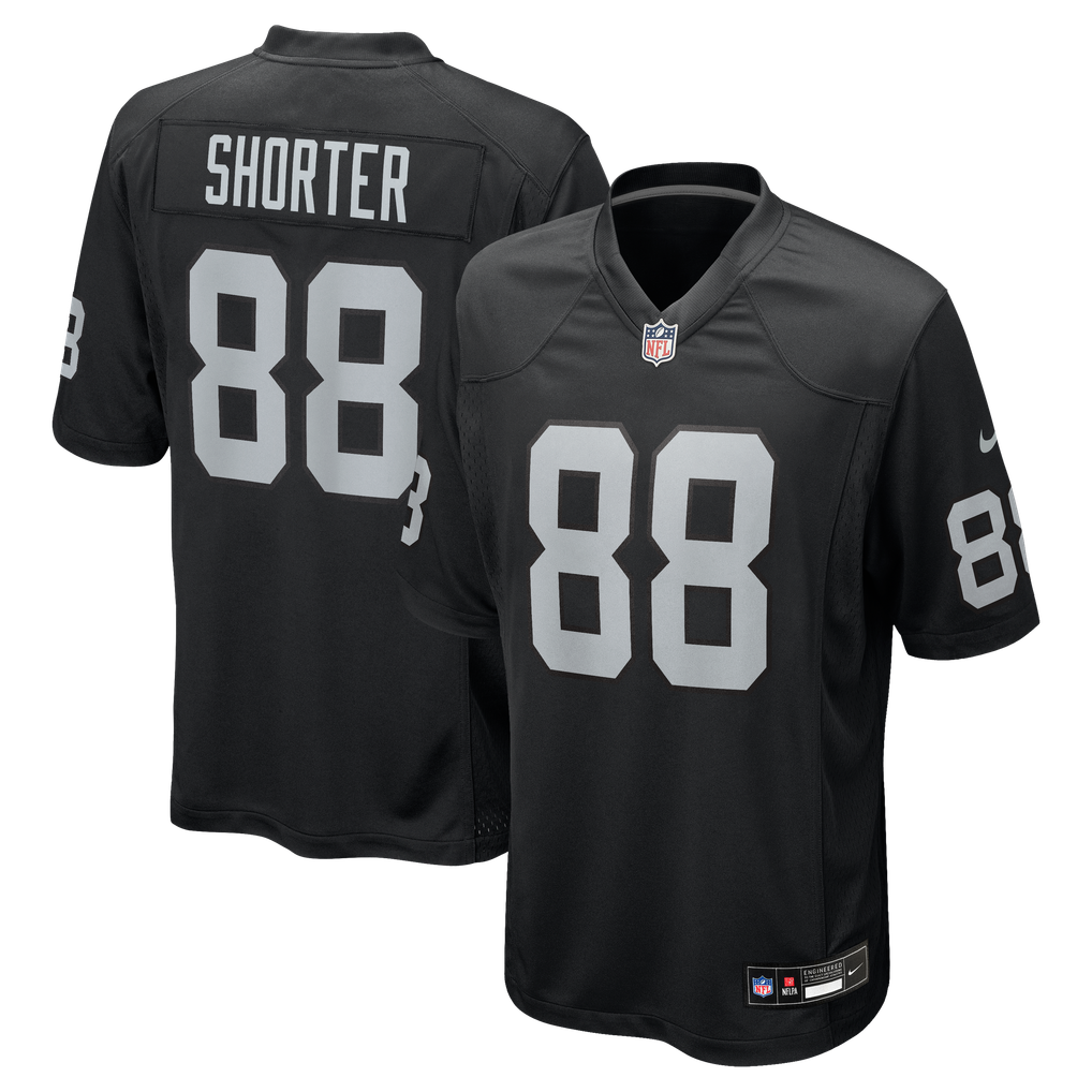 Men's Las Vegas Raiders Justin Shorter Black Team Game Jersey