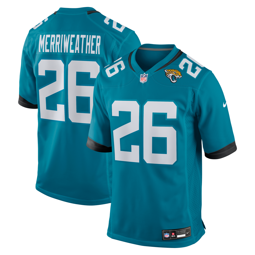 Men's Jacksonville Jaguars Kaevon Merriweather Teal Team Game Jersey