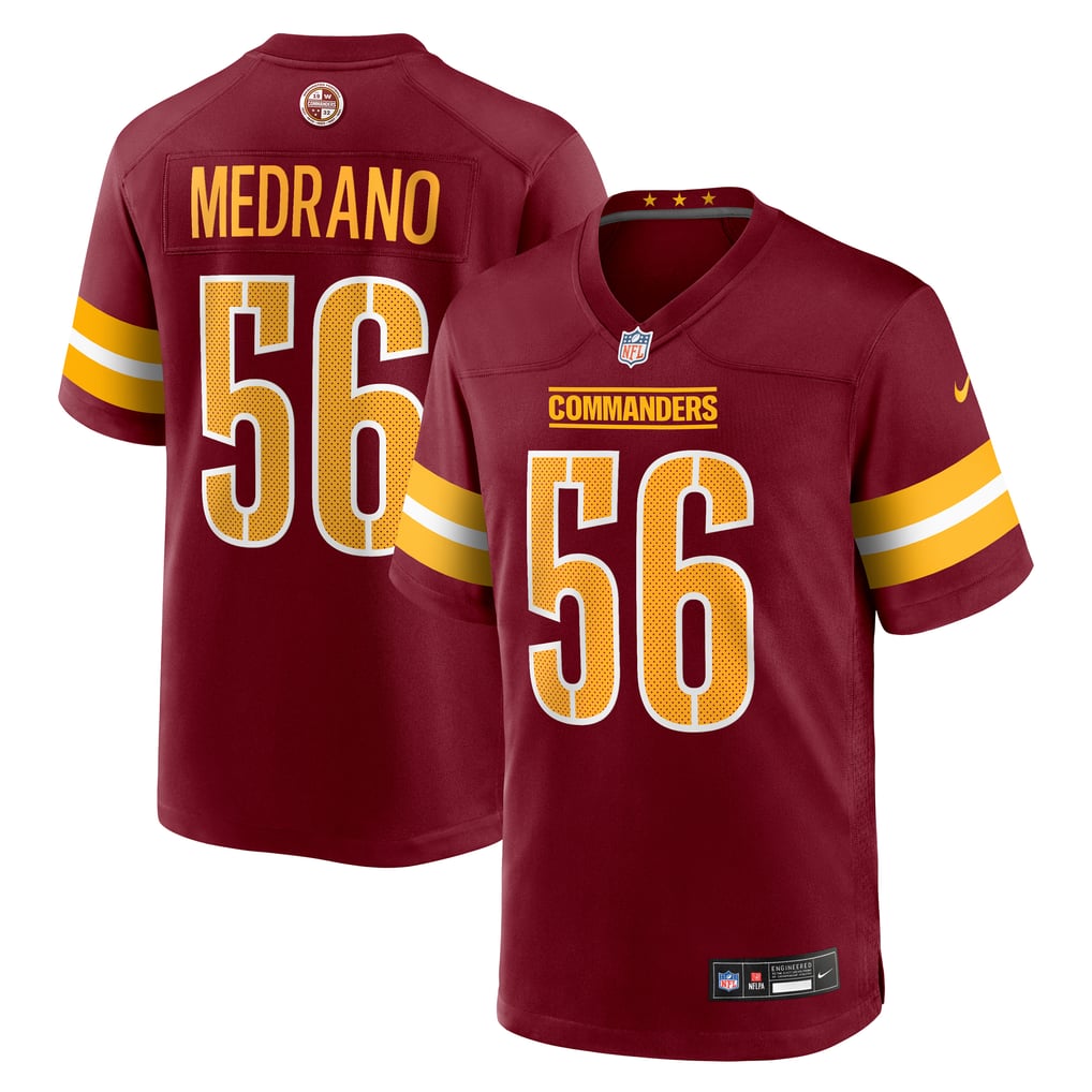 Men's Washington Commanders Kain Medrano Burgundy Team Game Jersey