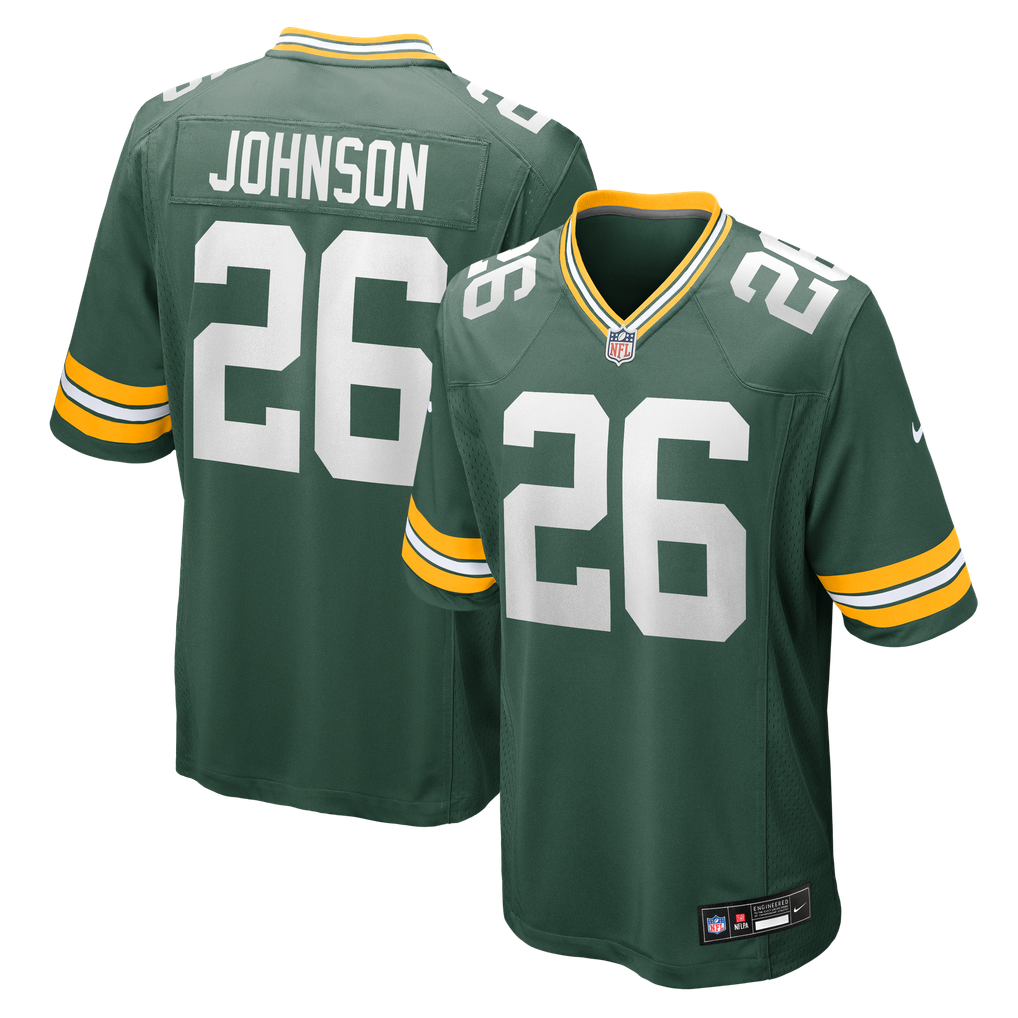 Men's Green Bay Packers Kaleb Johnson Green Team Game Jersey