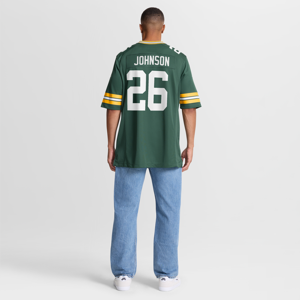 Men's Green Bay Packers Kaleb Johnson Green Team Game Jersey