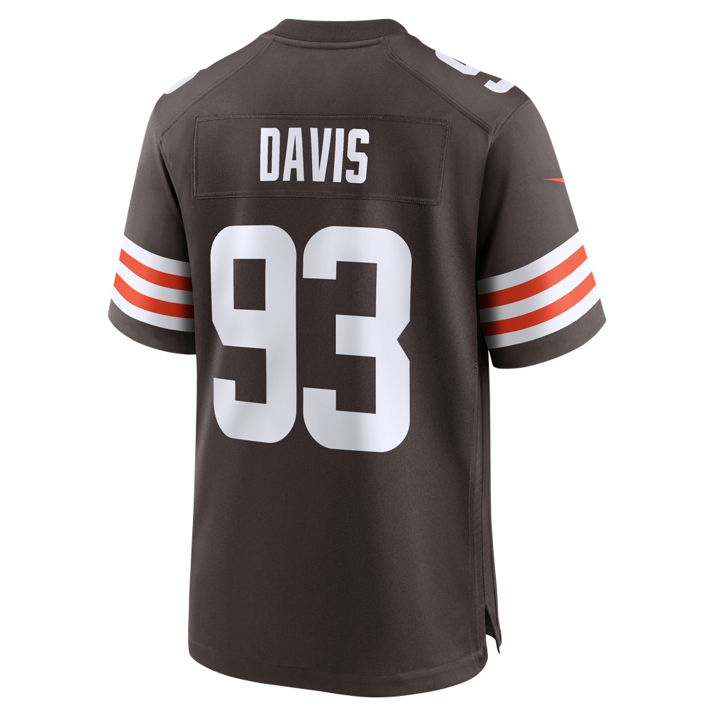 Men's Cleveland Browns Kalia Davis Brown Team Game Jersey