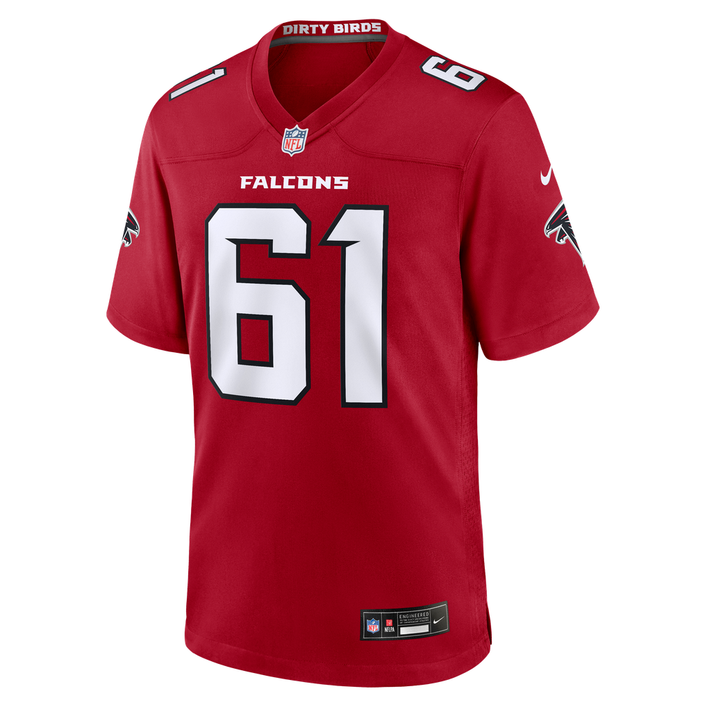 Men's Atlanta Falcons Kam Dewberry Red Team Game Jersey