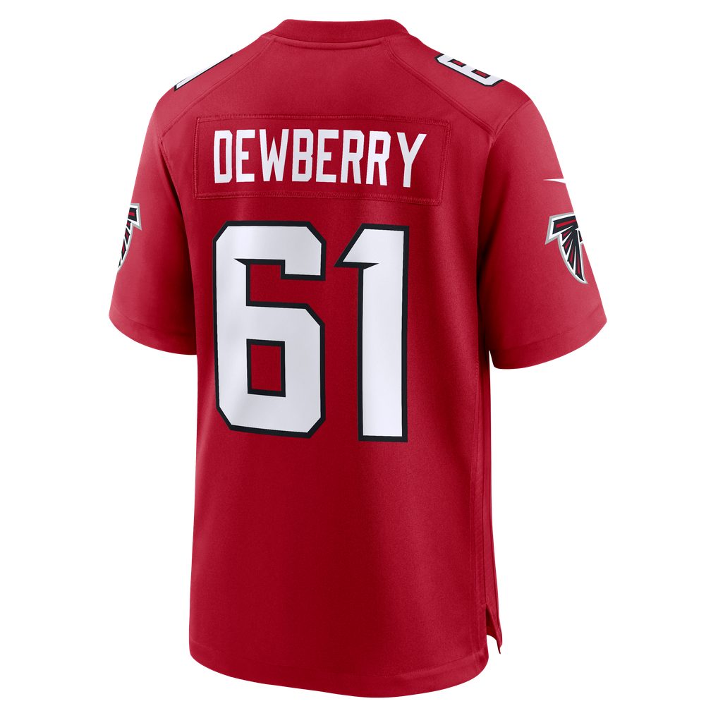 Men's Atlanta Falcons Kam Dewberry Red Team Game Jersey