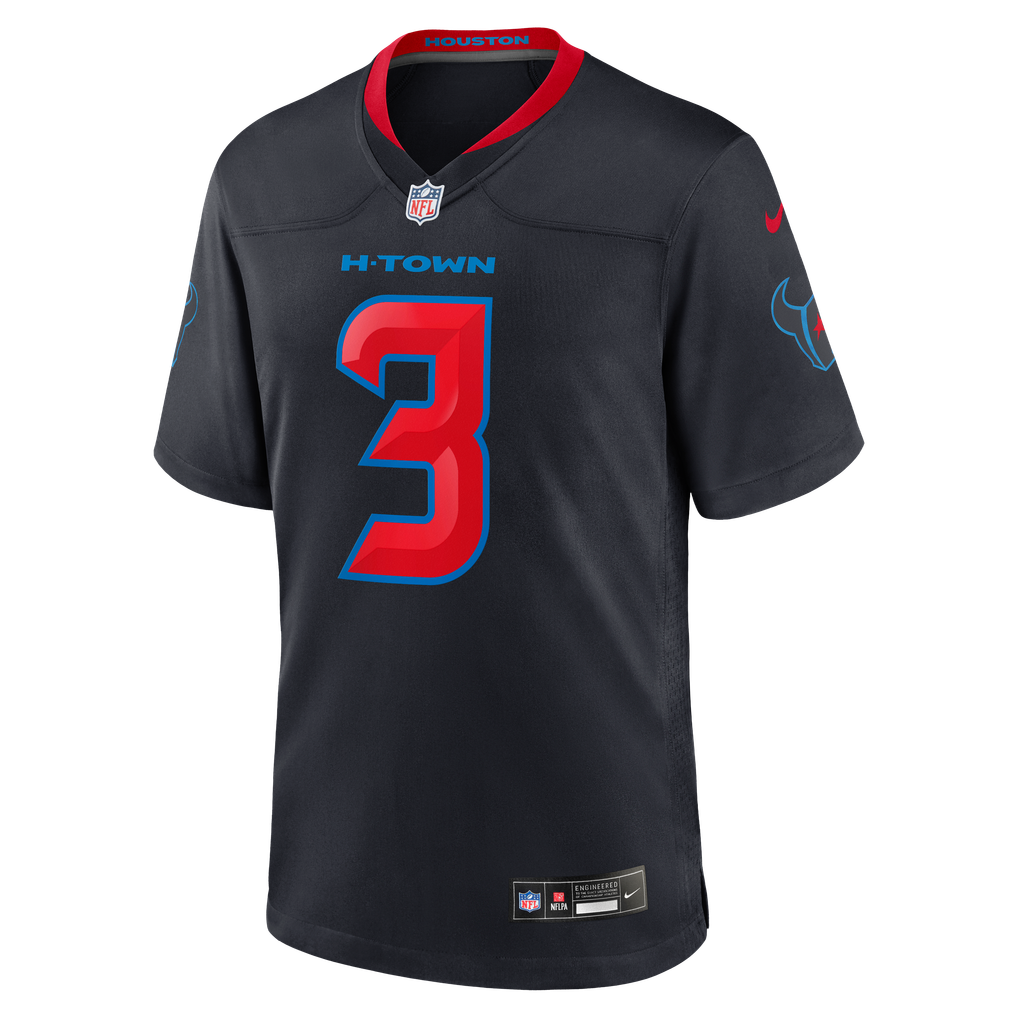 Men's Houston Texans Kamari Lassiter Navy Alternate Game Jersey