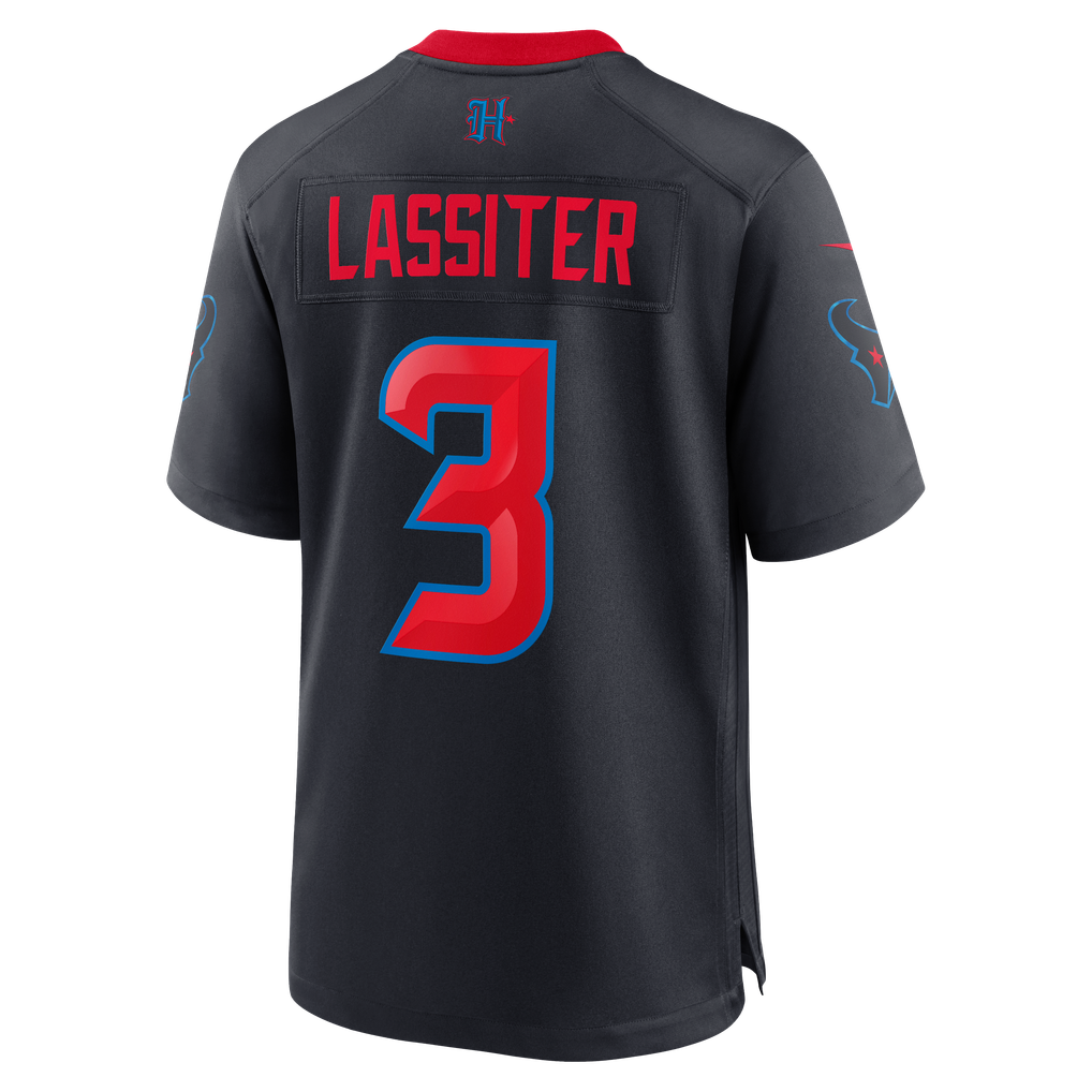 Men's Houston Texans Kamari Lassiter Navy Alternate Game Jersey