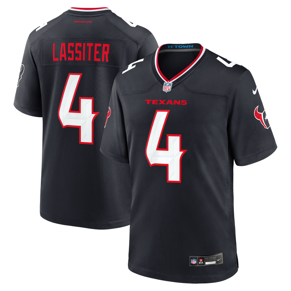 Men's Houston Texans Kamari Lassiter Navy Team Game Jersey