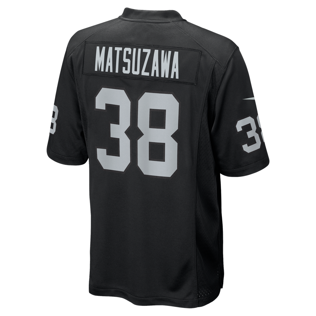 Men's Las Vegas Raiders Kansei Matsuzawa Black Team Game Jersey