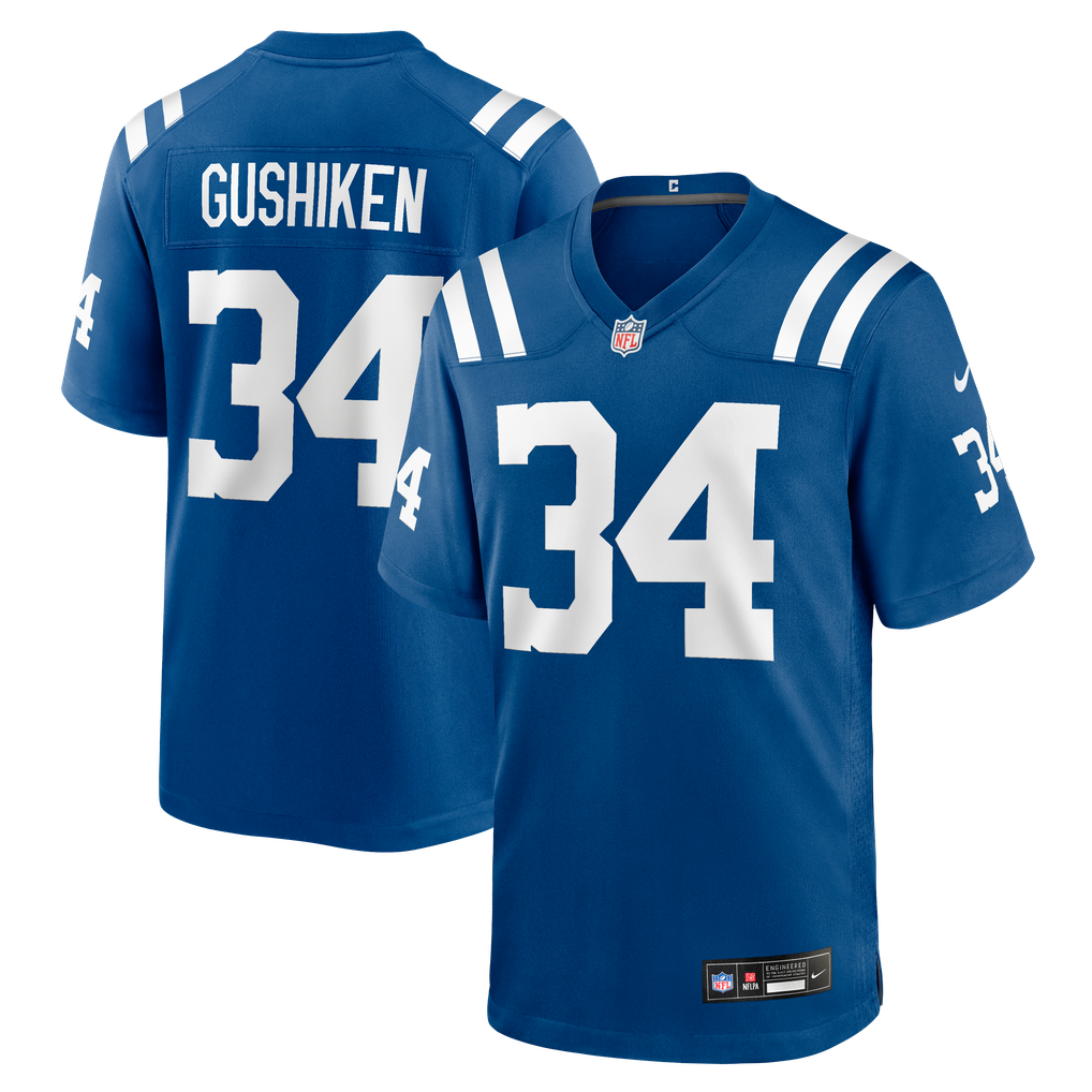 Men's Indianapolis Colts Kapena Gushiken Royal Team Game Jersey
