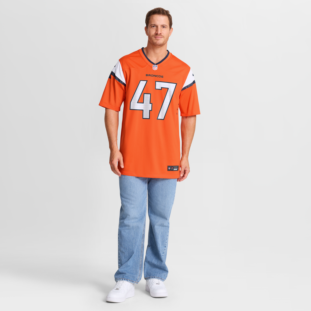 Men's Denver Broncos Karene Reid Orange Team Game Jersey