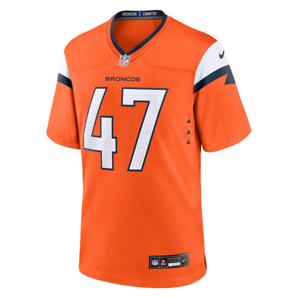 Men's Denver Broncos Karene Reid Orange Team Game Jersey