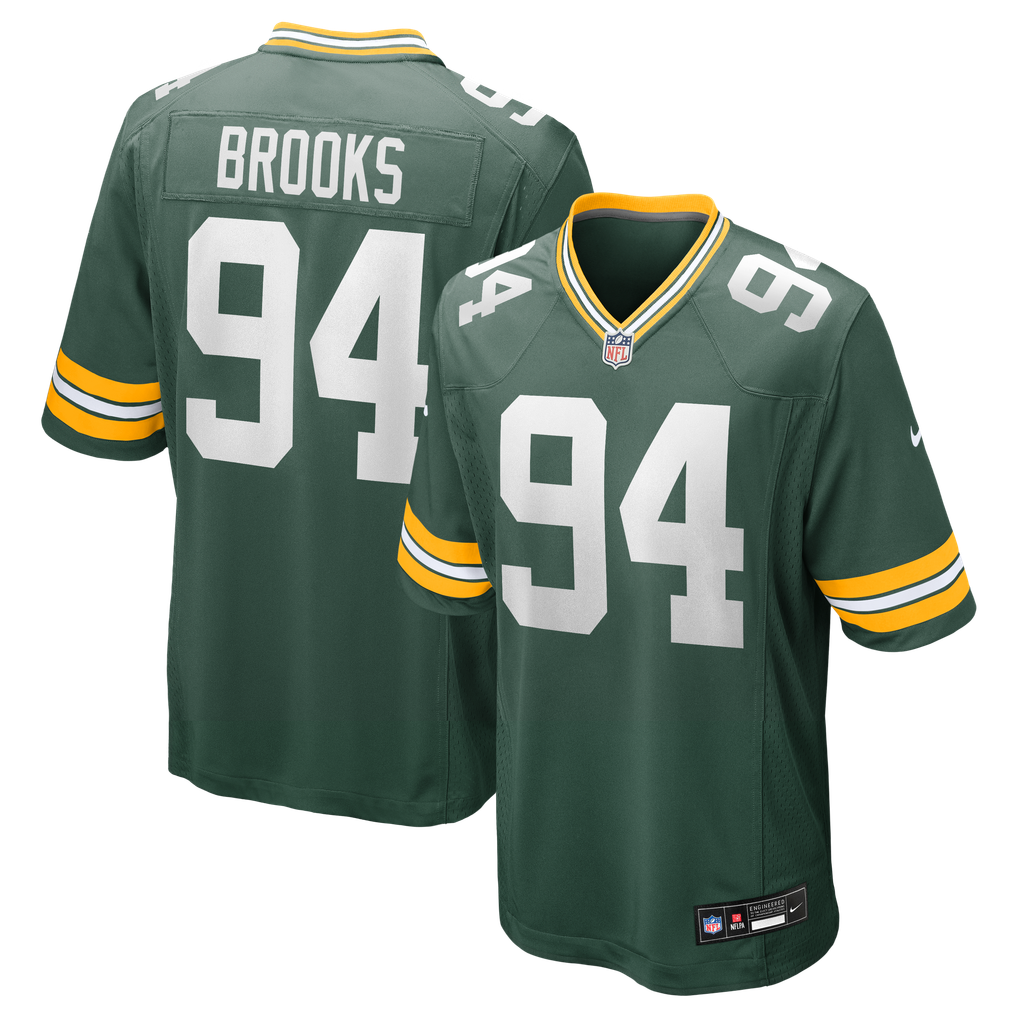 Men's Green Bay Packers Karl Brooks Green Game Jersey
