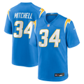 Men's Los Angeles Chargers Keaton Mitchell Powder Blue Team Game Jersey