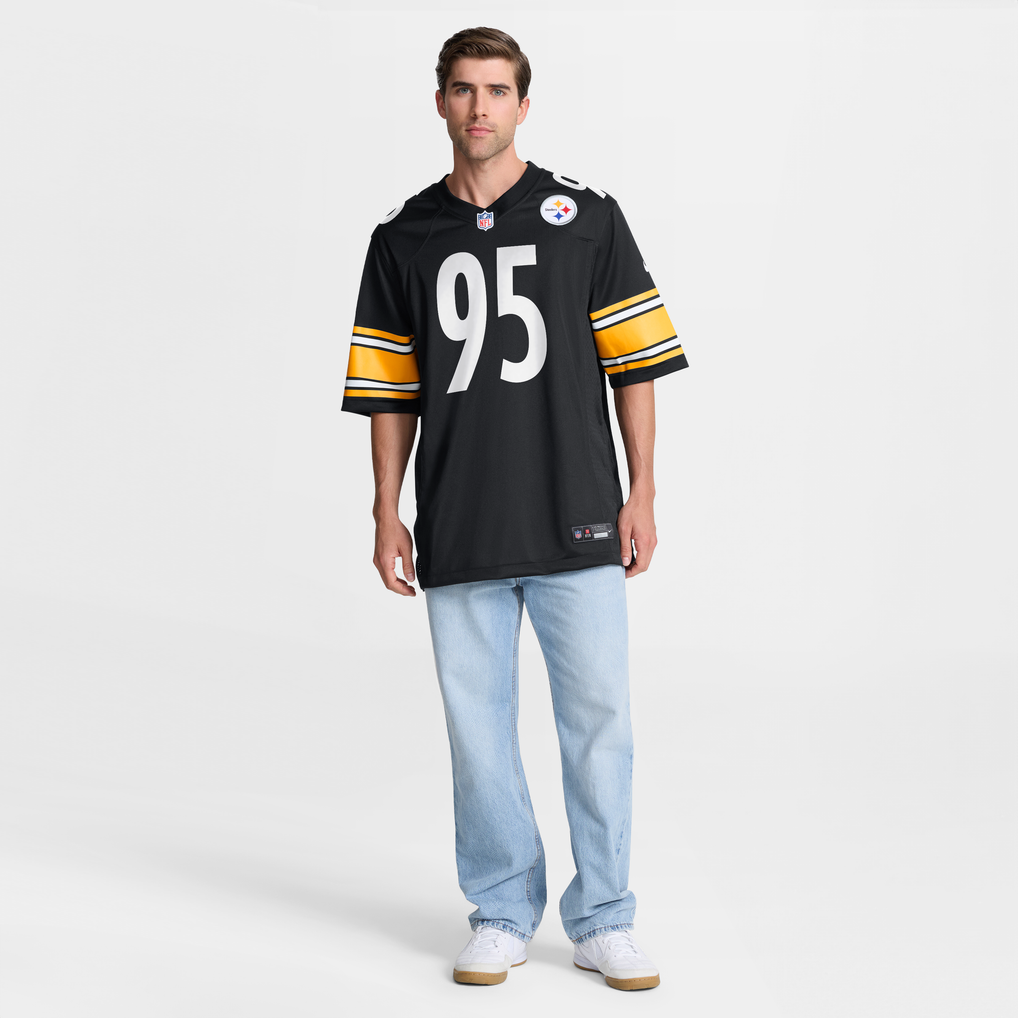 Men's Pittsburgh Steelers Keeanu Benton Black Team Game Jersey