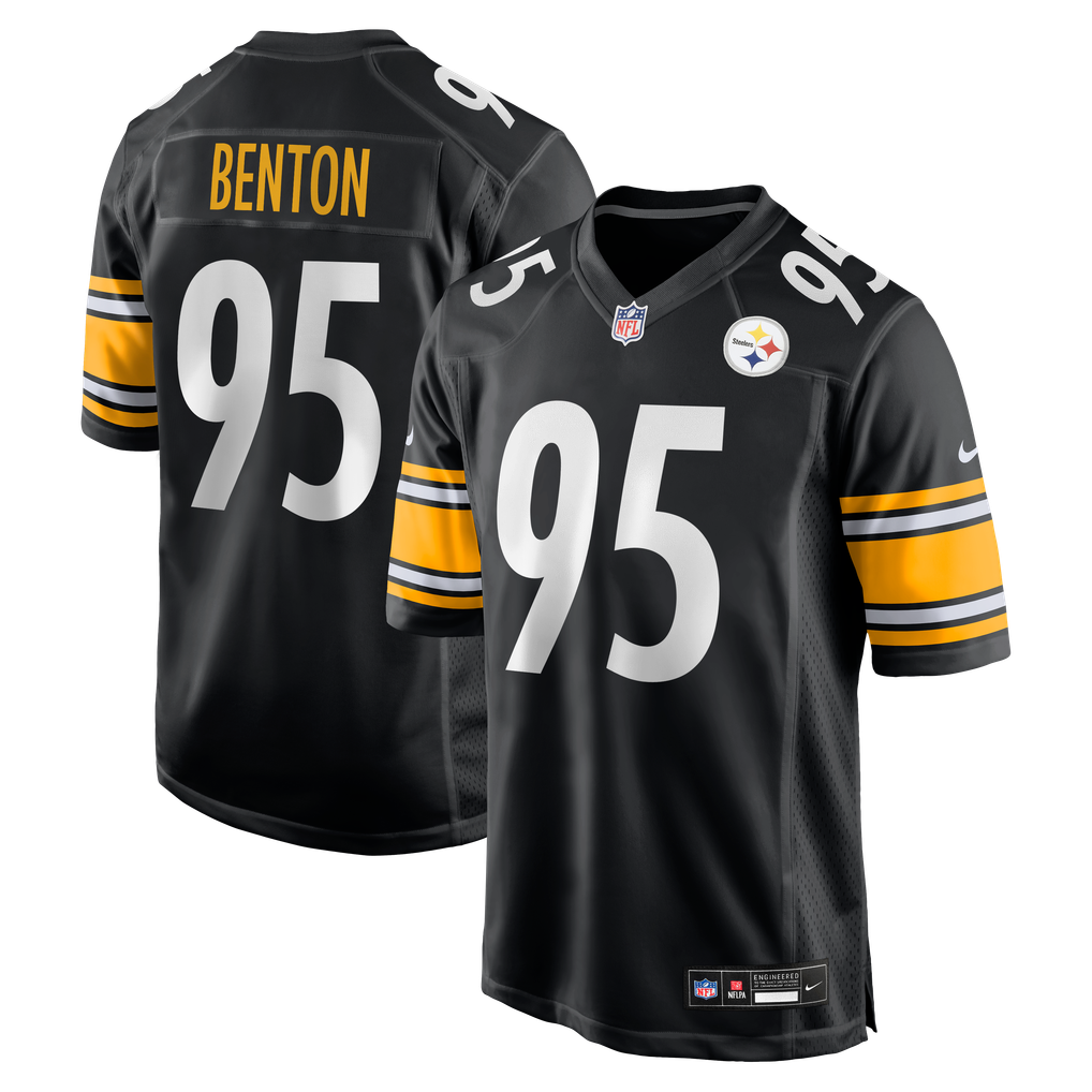 Men's Pittsburgh Steelers Keeanu Benton Black Team Game Jersey