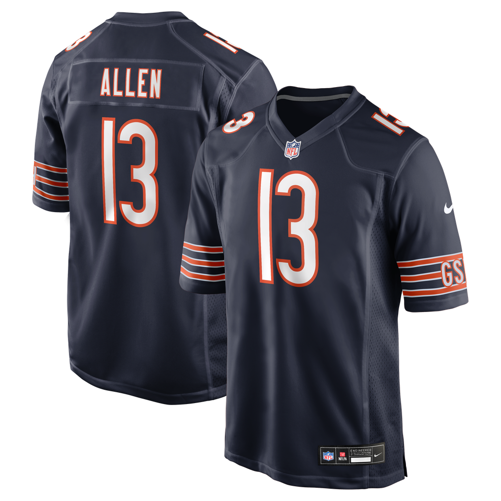 Men's Chicago Bears Keenan Allen Navy Team Game Jersey