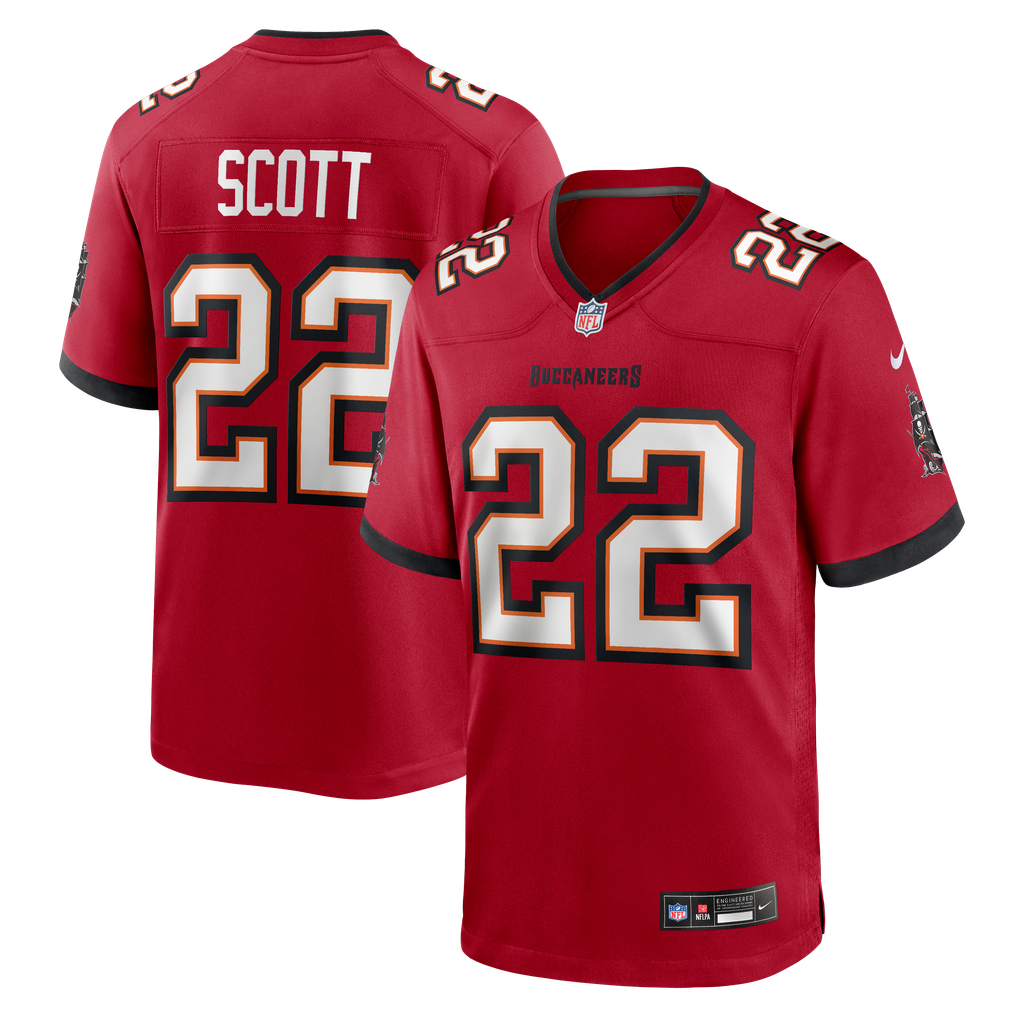 Men's Tampa Bay Buccaneers Keionte Scott Red Team Game Jersey