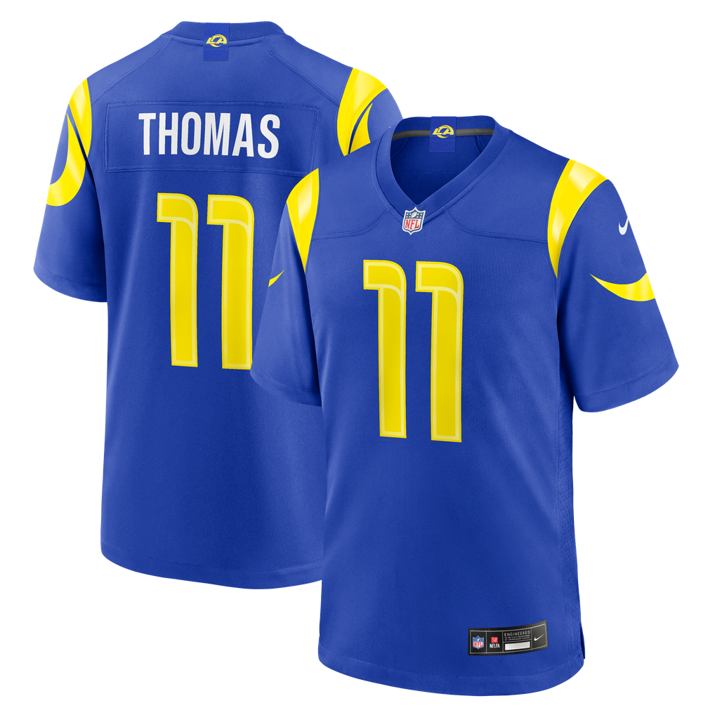 Men's Los Angeles Rams Keir Thomas Royal Team Game Jersey