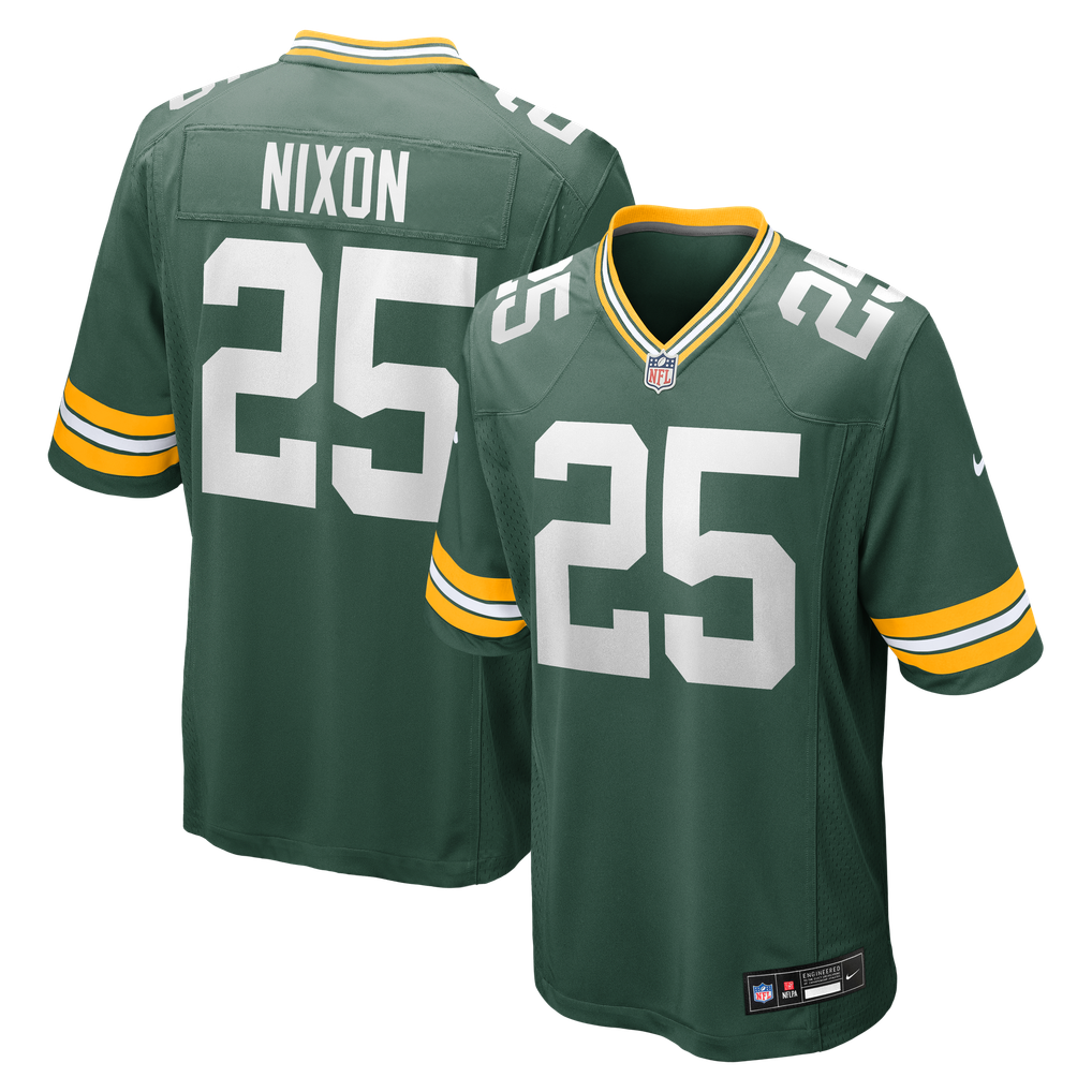 Men's Green Bay Packers Keisean Nixon Green Game Player Jersey