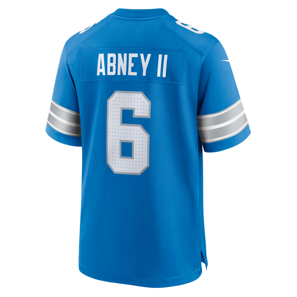 Men's Detroit Lions Keith Abney II Blue Team Game Jersey