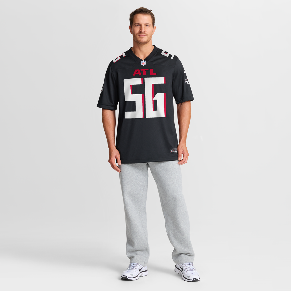 Men's Atlanta Falcons Keith Brooking Black Game Retired Player Jersey