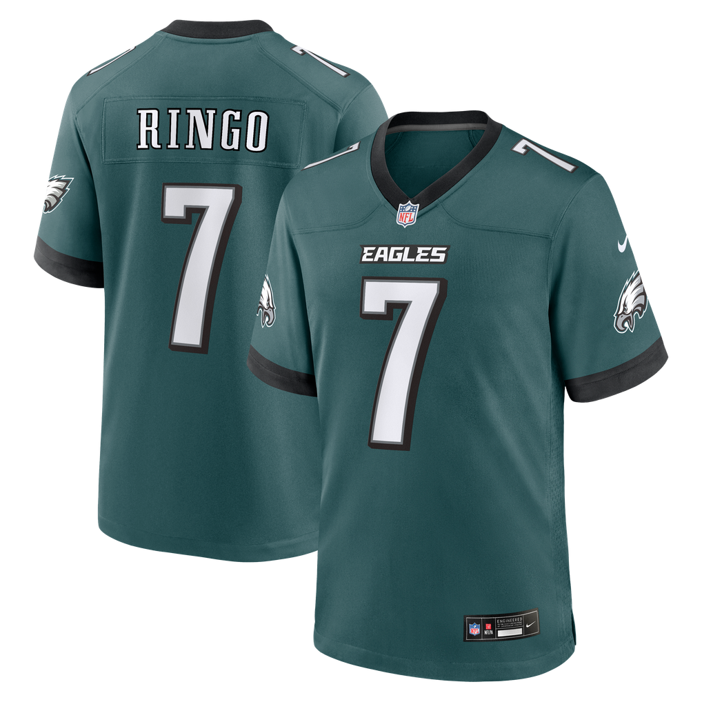Men's Philadelphia Eagles Kelee Ringo Midnight Green Team Game Jersey