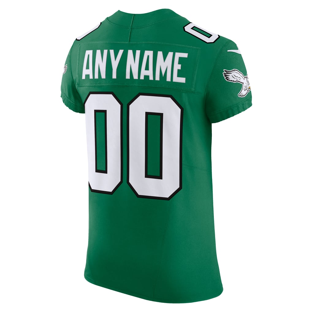 Men's Philadelphia Eagles Kelly Green 2nd Alternate Vapor F.U.S.E. Elite Custom Jersey
