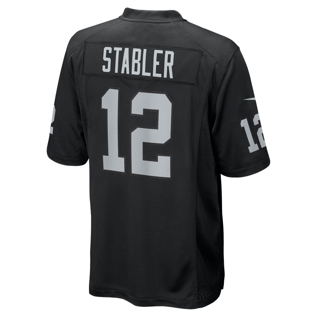 Men's Las Vegas Raiders Ken Stabler Black Game Retired Player Jersey