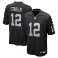 Men's Las Vegas Raiders Ken Stabler Black Game Retired Player Jersey