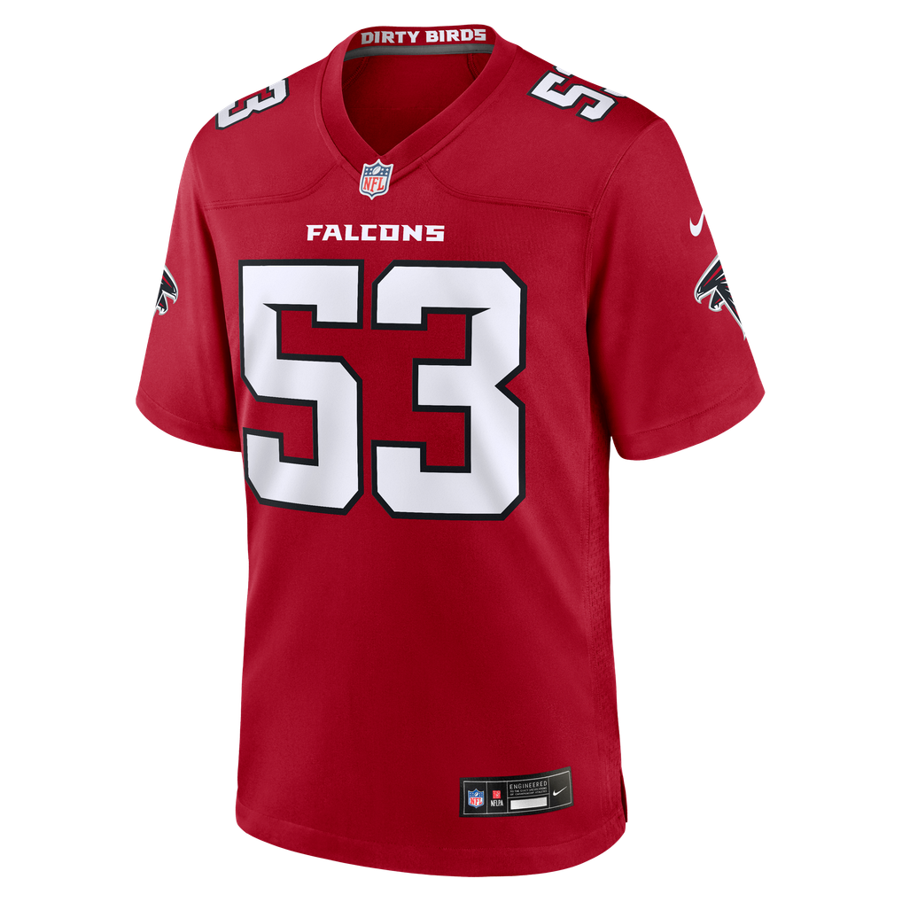 Men's Atlanta Falcons Kendal Daniels Red Team Game Jersey