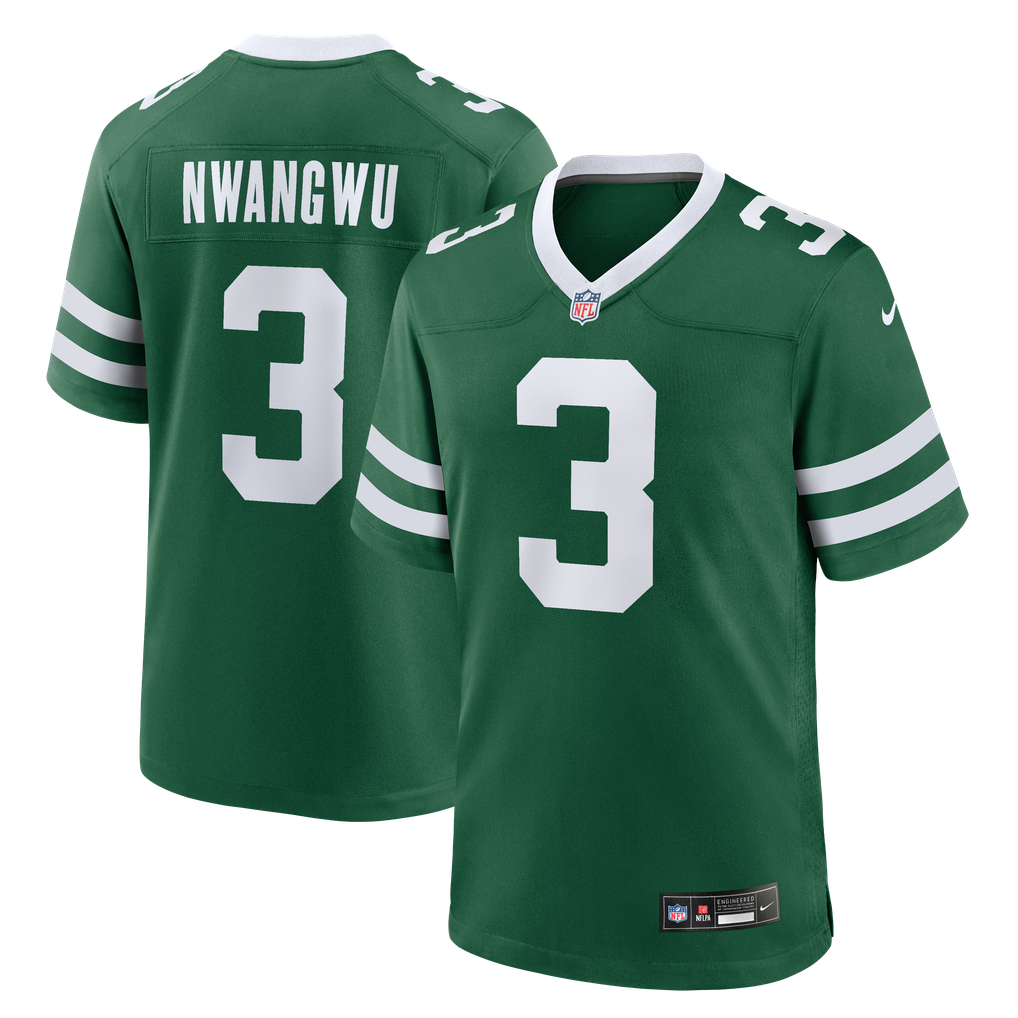 Men's New York Jets Kene Nwangwu Legacy Green Team Game Jersey