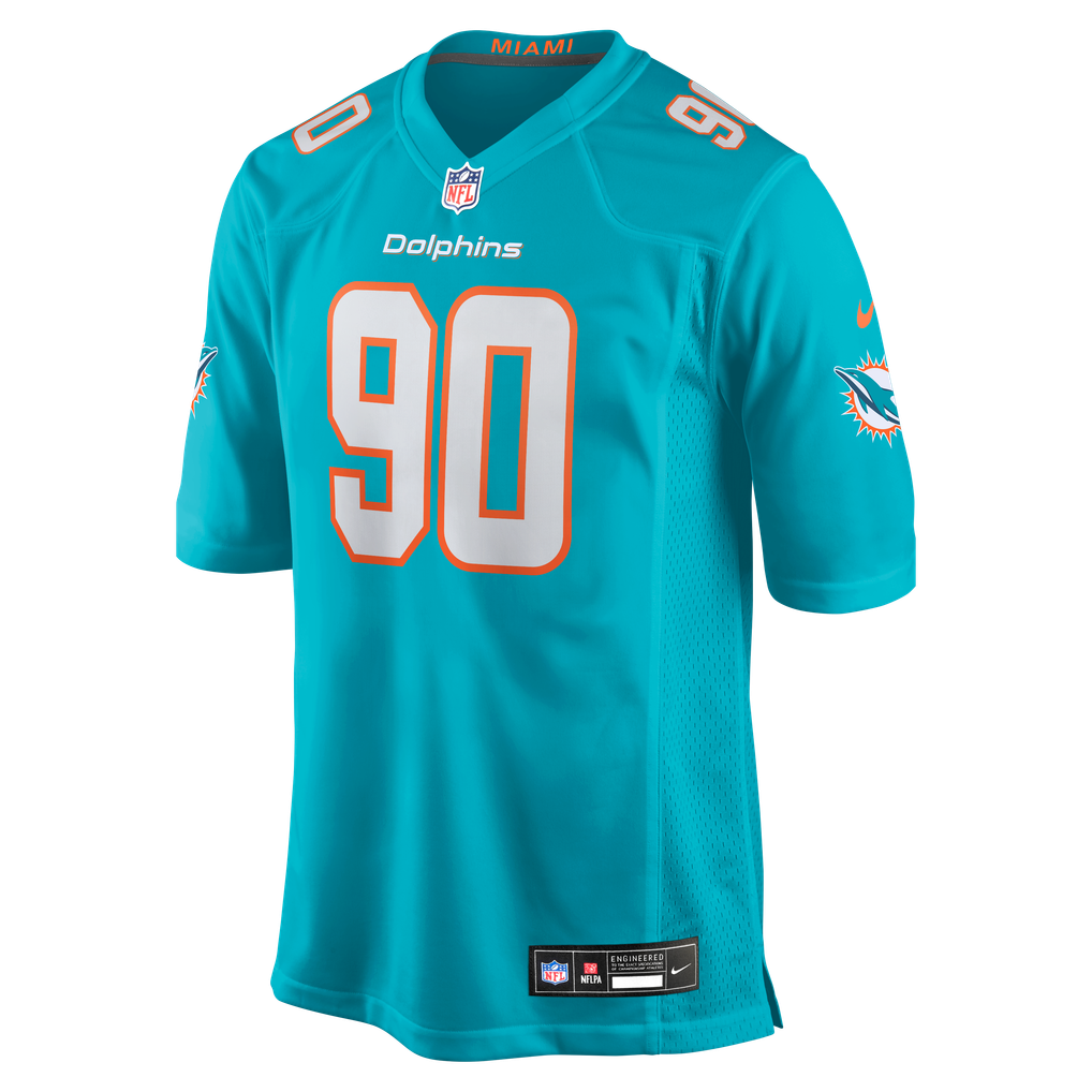 Men's Miami Dolphins Kenneth Grant Aqua Team Game Jersey