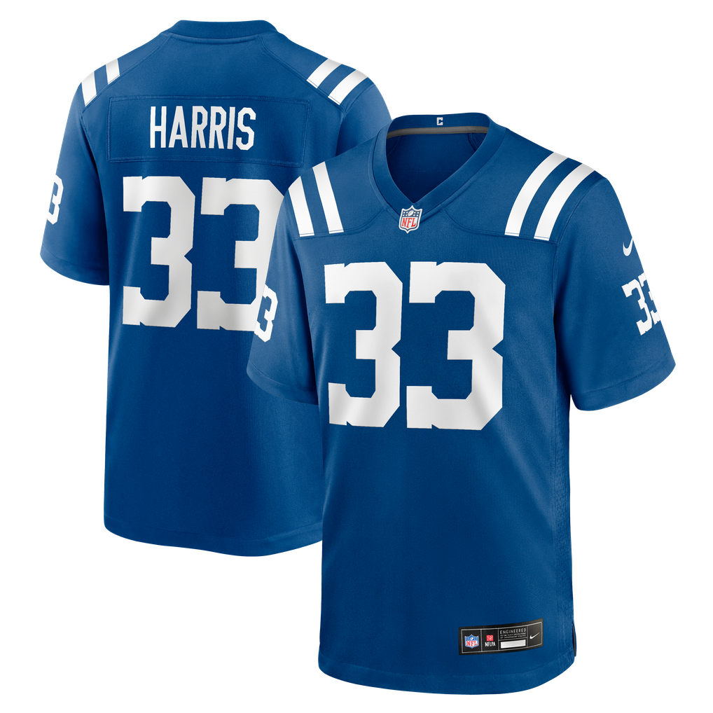 Men's Indianapolis Colts Kenneth Harris Royal Team Game Jersey