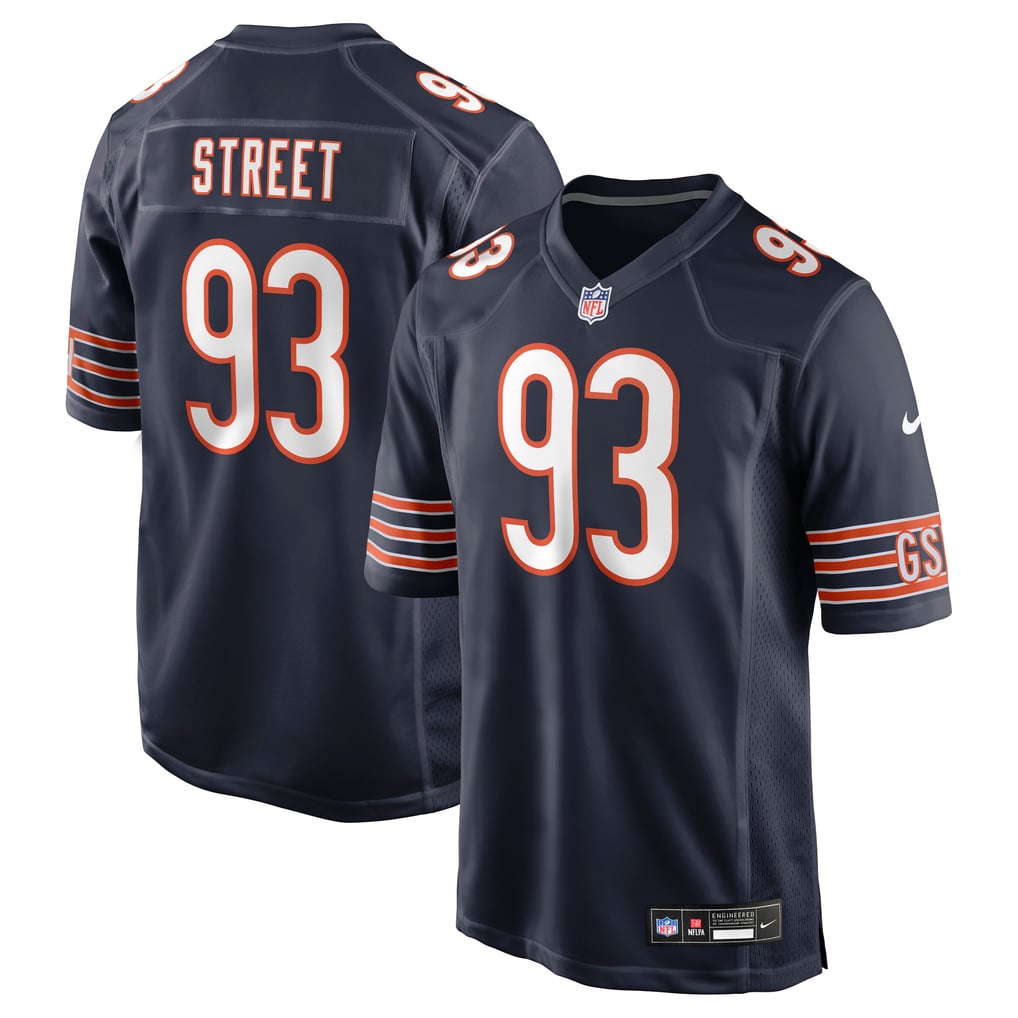 Men's Chicago Bears Kentavius Street Navy Team Game Jersey