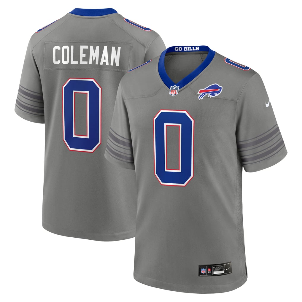 Men's Buffalo Bills Keon Coleman Gray Nickel City Game Jersey
