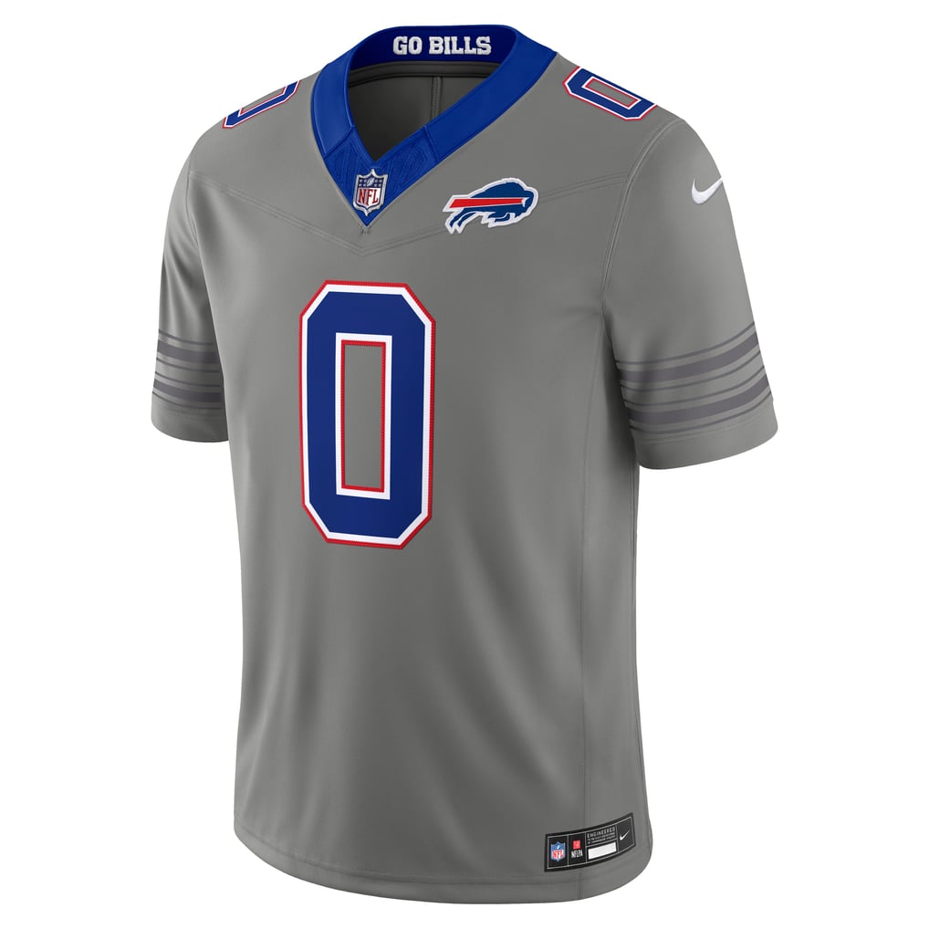Men's Buffalo Bills Keon Coleman Gray Nickel City Vapor F.U.S.E. Stitched Limited Jersey