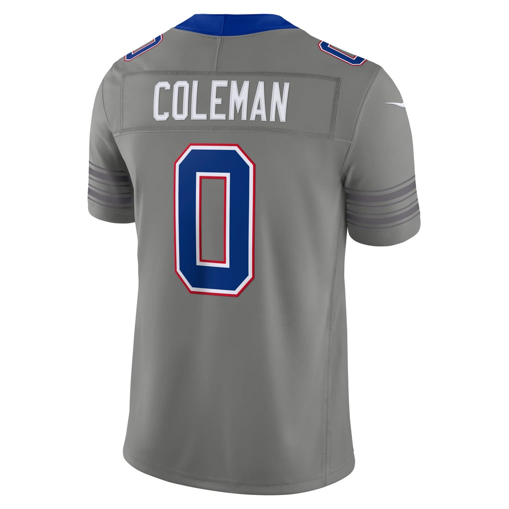 Men's Buffalo Bills Keon Coleman Gray Nickel City Vapor F.U.S.E. Stitched Limited Jersey