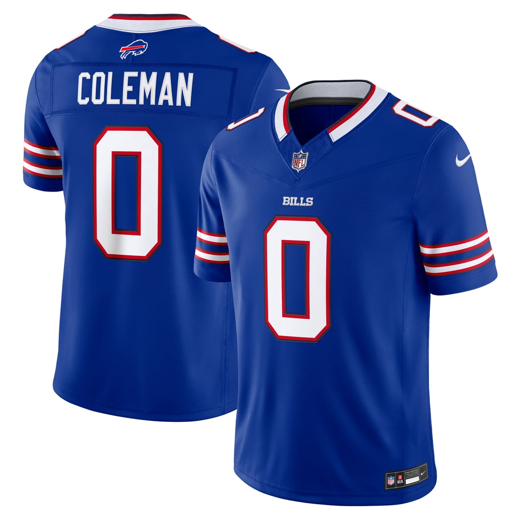 Men's Buffalo Bills Keon Coleman Royal Team Vapor F.U.S.E. Stitched Limited Jersey