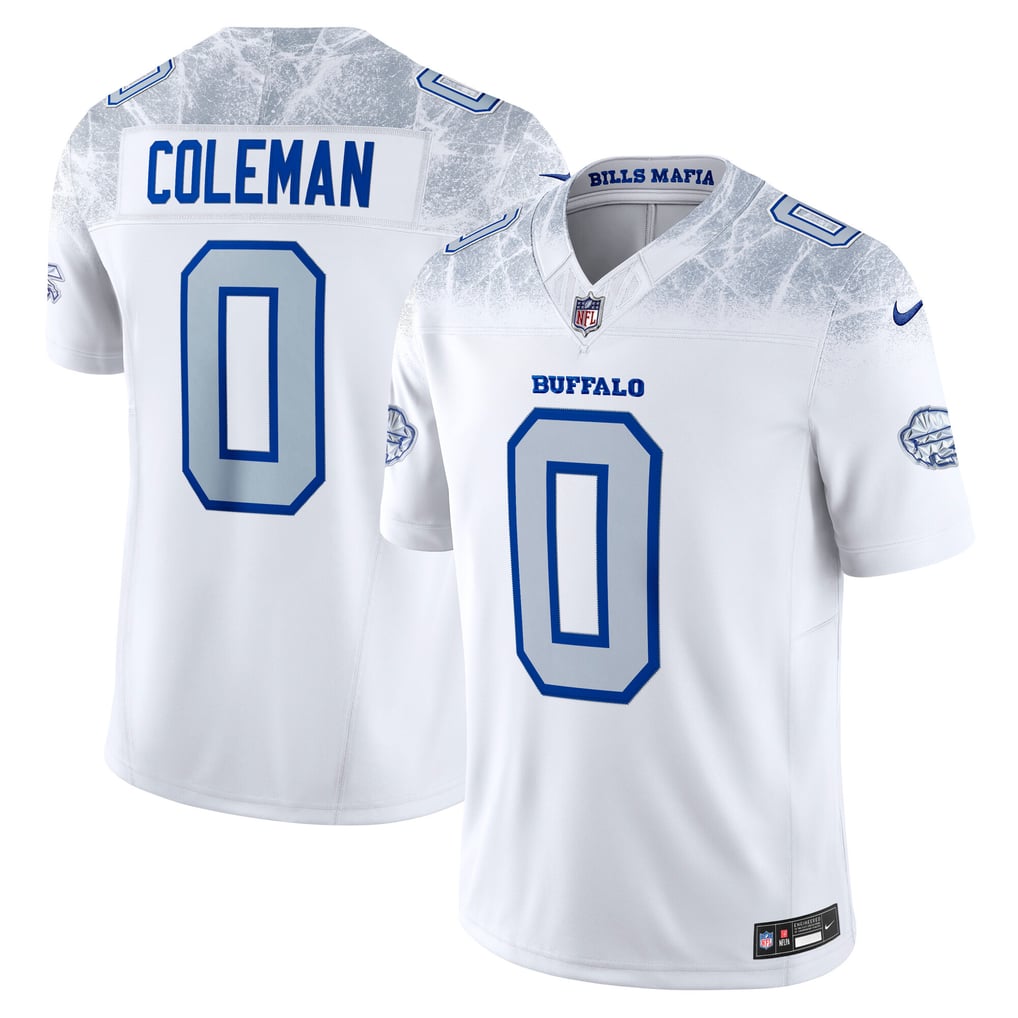 Men's Buffalo Bills Keon Coleman White Rivalries Collection Stitched Limited Jersey