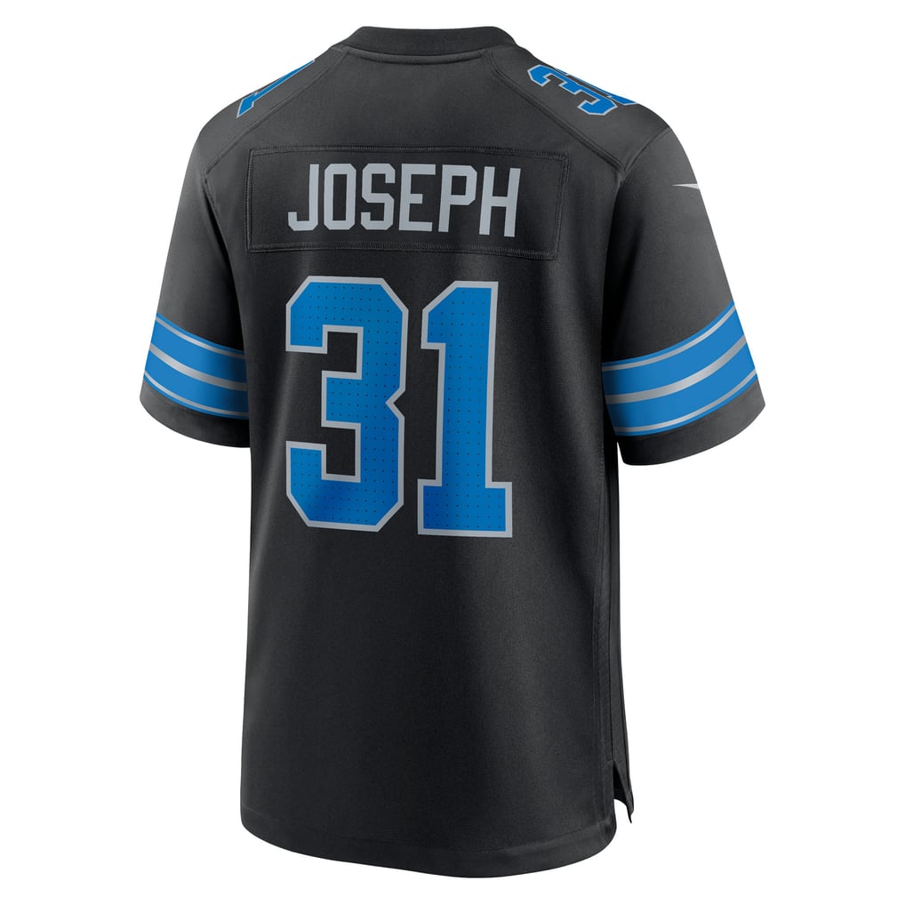 Men's Detroit Lions Kerby Joseph Black Alternate Game Jersey