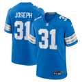 Men's Detroit Lions Kerby Joseph Blue Team Game Jersey