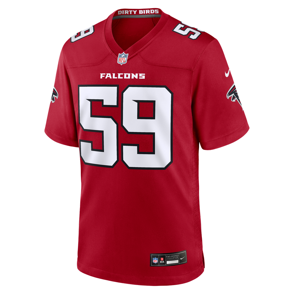 Men's Atlanta Falcons Keshawn Banks Red Team Game Jersey