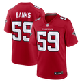 Men's Atlanta Falcons Keshawn Banks Red Team Game Jersey