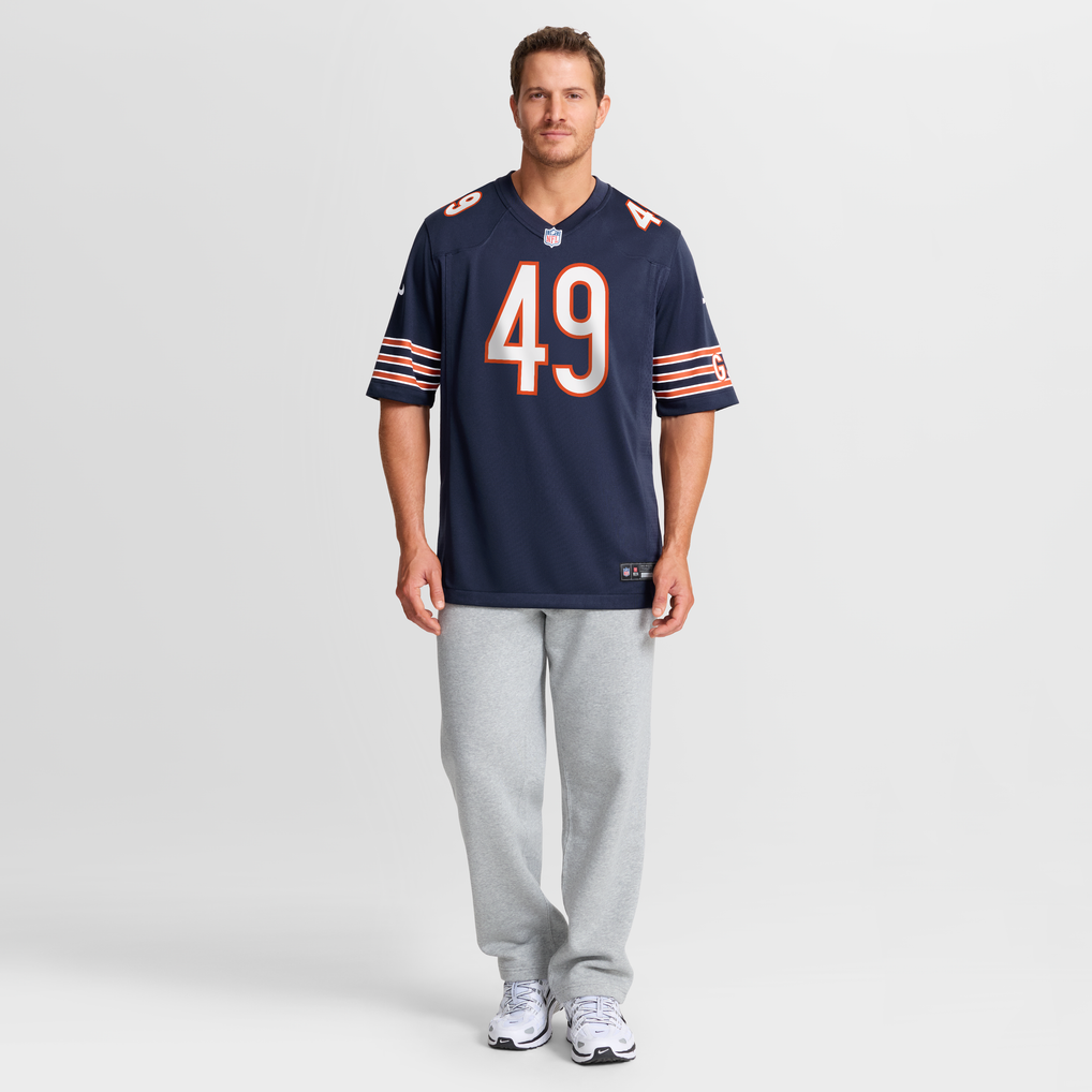 Men's Chicago Bears Keyshaun Elliott Navy Team Game Jersey