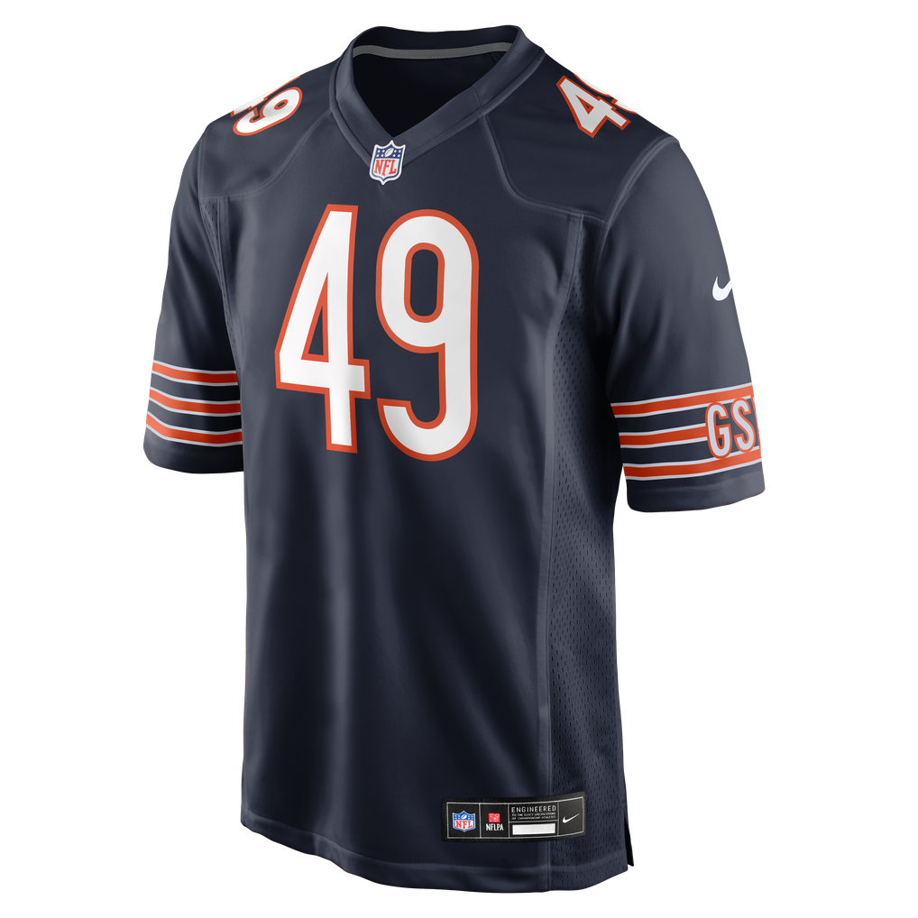 Men's Chicago Bears Keyshaun Elliott Navy Team Game Jersey